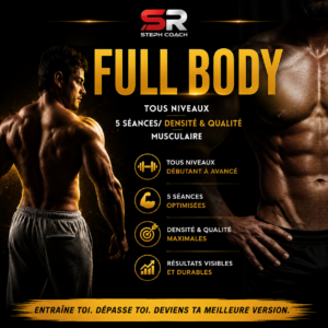 programme musculation 5 séances par semaine Ebook - Full body homme - Steph Ramos Coach la rochelle et en ligne