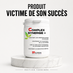 Pot de complément alimentaire Complex Synergie + édition terminée produit victime de son succès