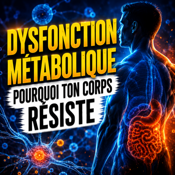 Illustration cellulaire représentant les mitochondries et les mécanismes du métabolisme, utilisée pour expliquer la dysfonction métabolique dans l’article de Steph Ramos